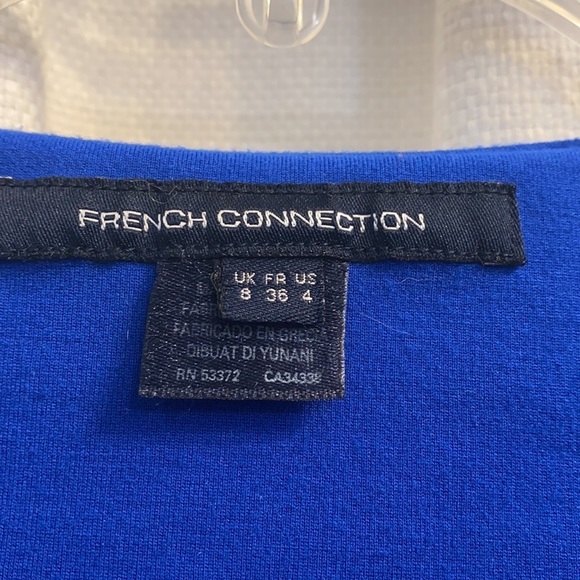 NWOT French Connection Electric Blue Long Sleeve Polyester Blend Dress Size 4 - Picture 7 of 10